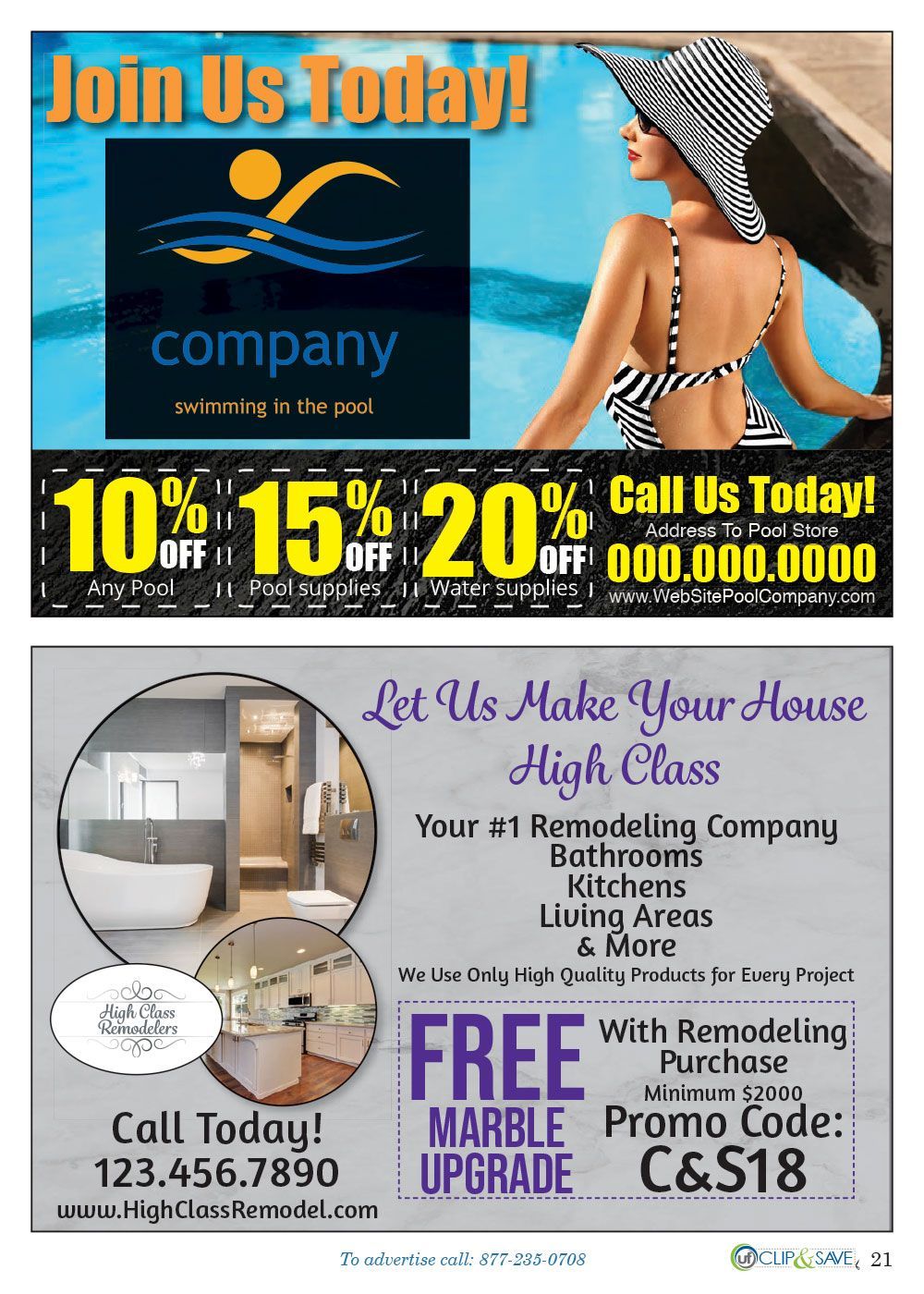 A flyer for a company that says join us today