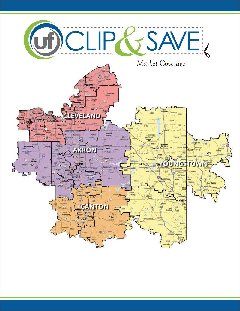 A map of the united states with the words clip & save on the bottom