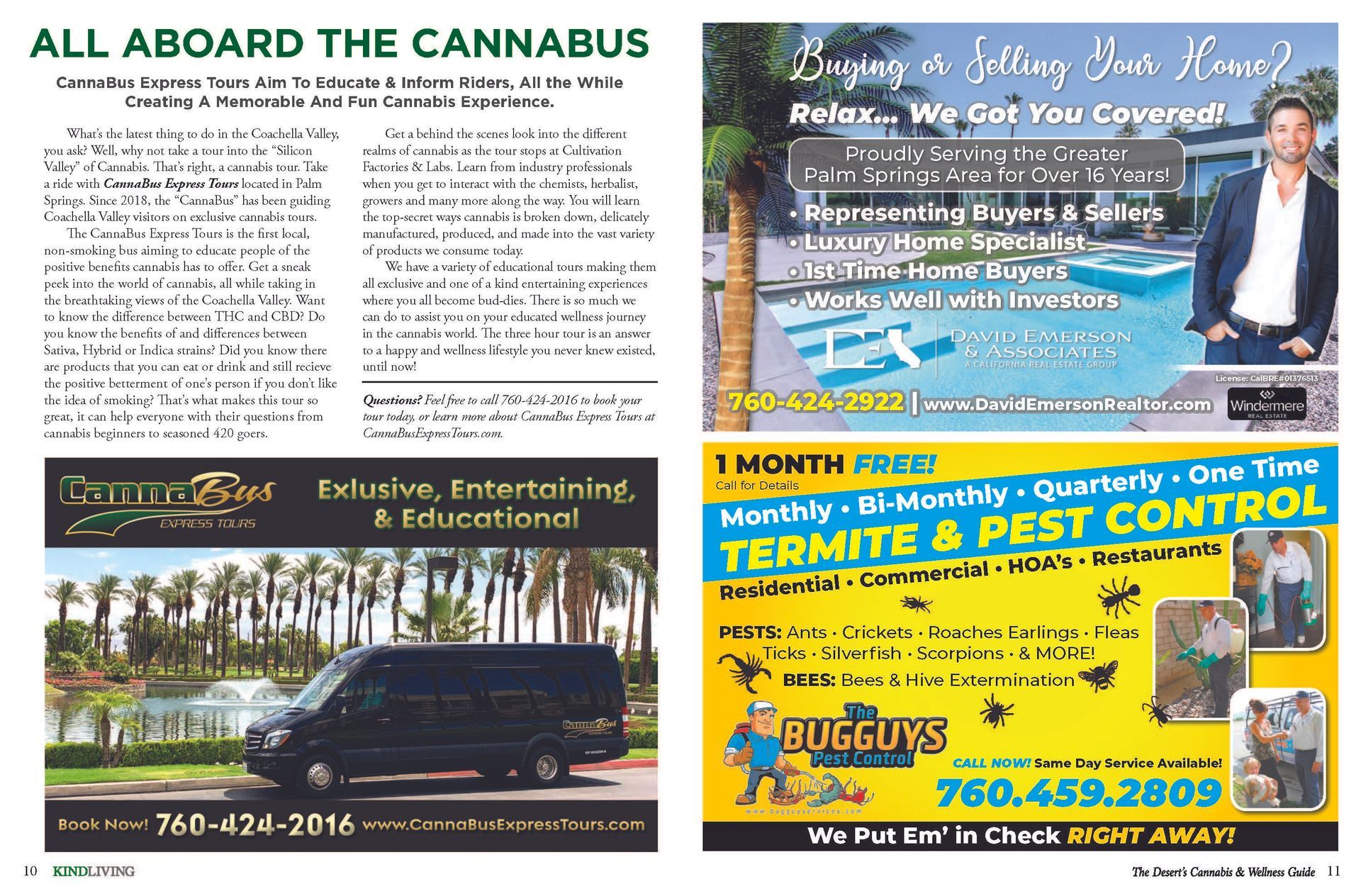 Interior spread of a magazine