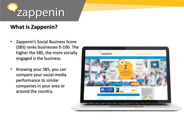 A laptop computer is open to a page that says what is zappenin