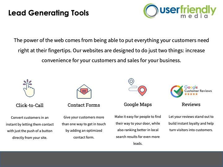 The power of the web comes from being able to put everything your customers need right at their fingertips.