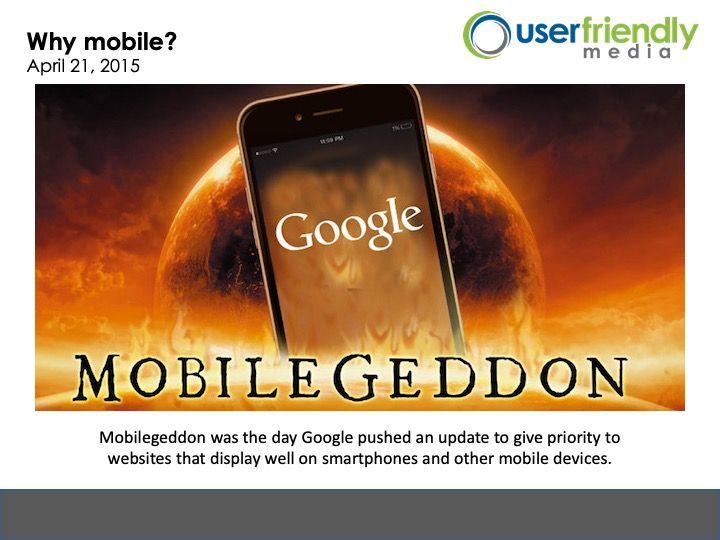 A poster that says why mobile on it