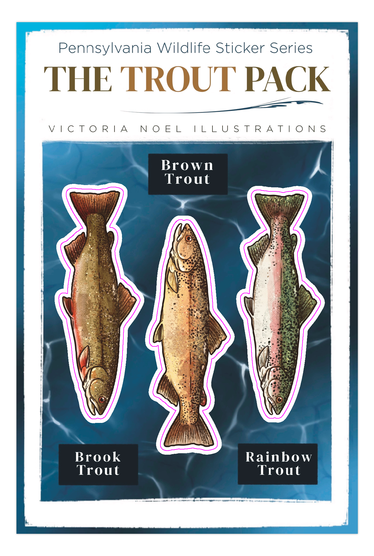 PA Wildlife Sticker Sheet: The Trout Pack