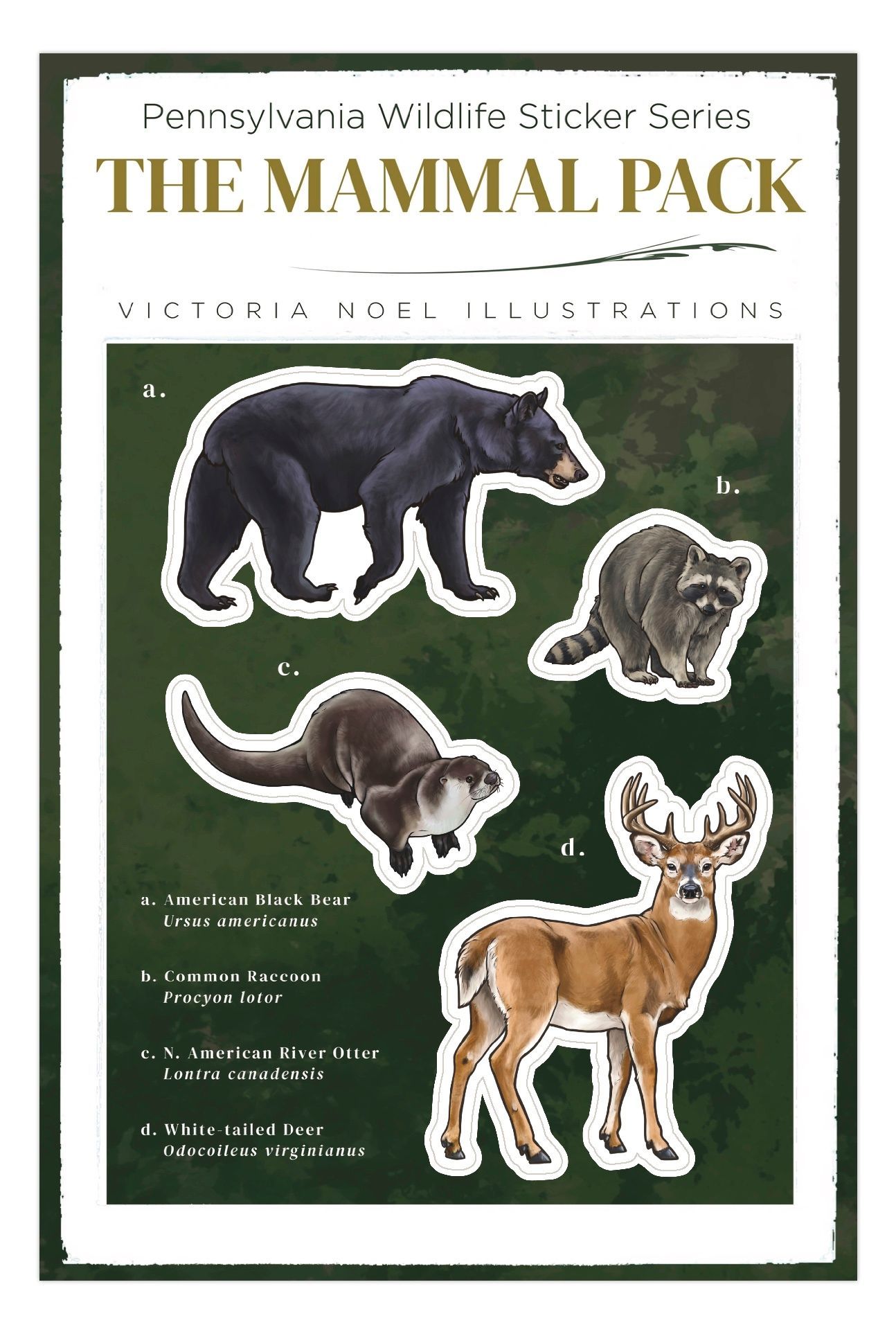 PA Wildlife Sticker Sheet: The Mammal Pack