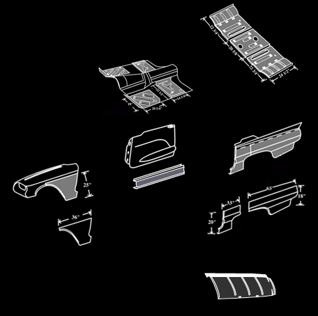 Thunderbird 1958-60 Exploded view.