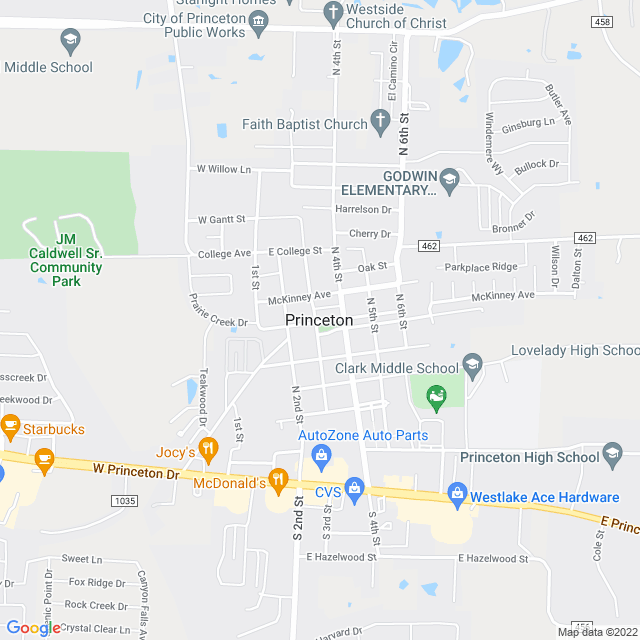 Map of business location