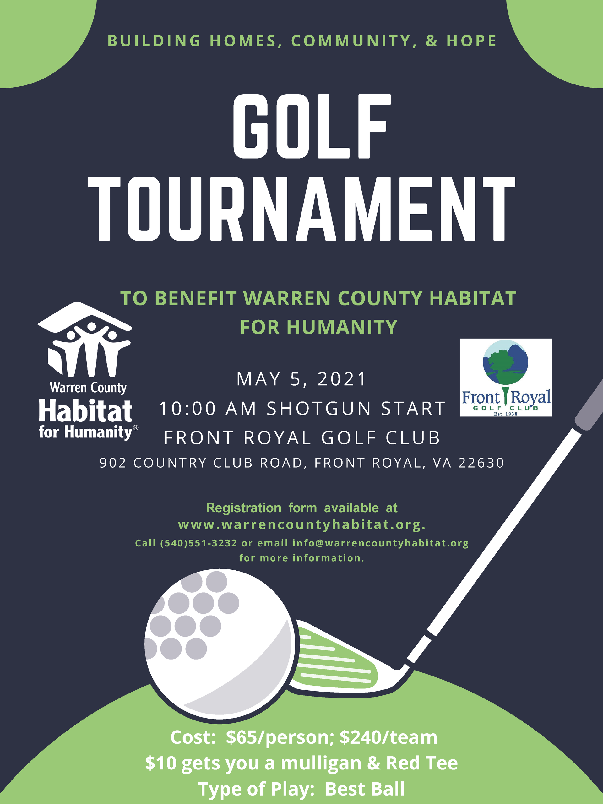 golf tournament 2021 flyer 2 2021 Habitat Golf Tournament Flyer