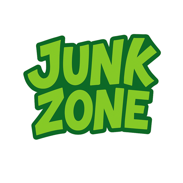 A green junk zone logo on a white background.