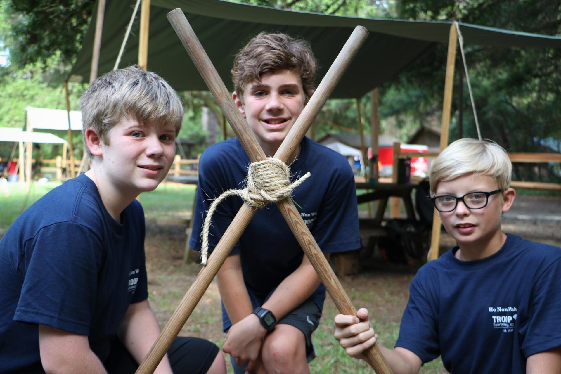 Kids Holding Woods — Wadmalaw, SC — Camp Ho No Wah
