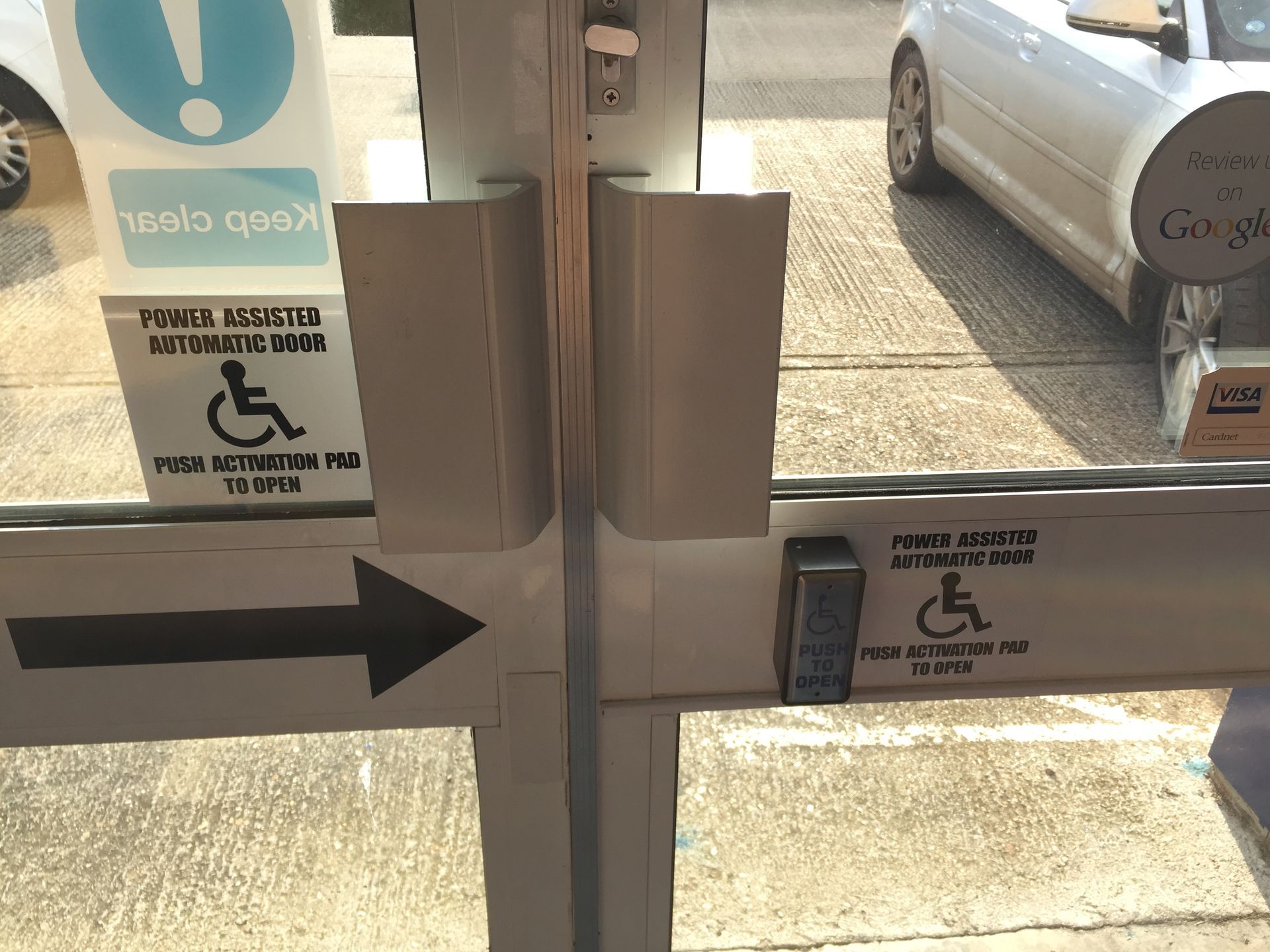 Accessible reception door