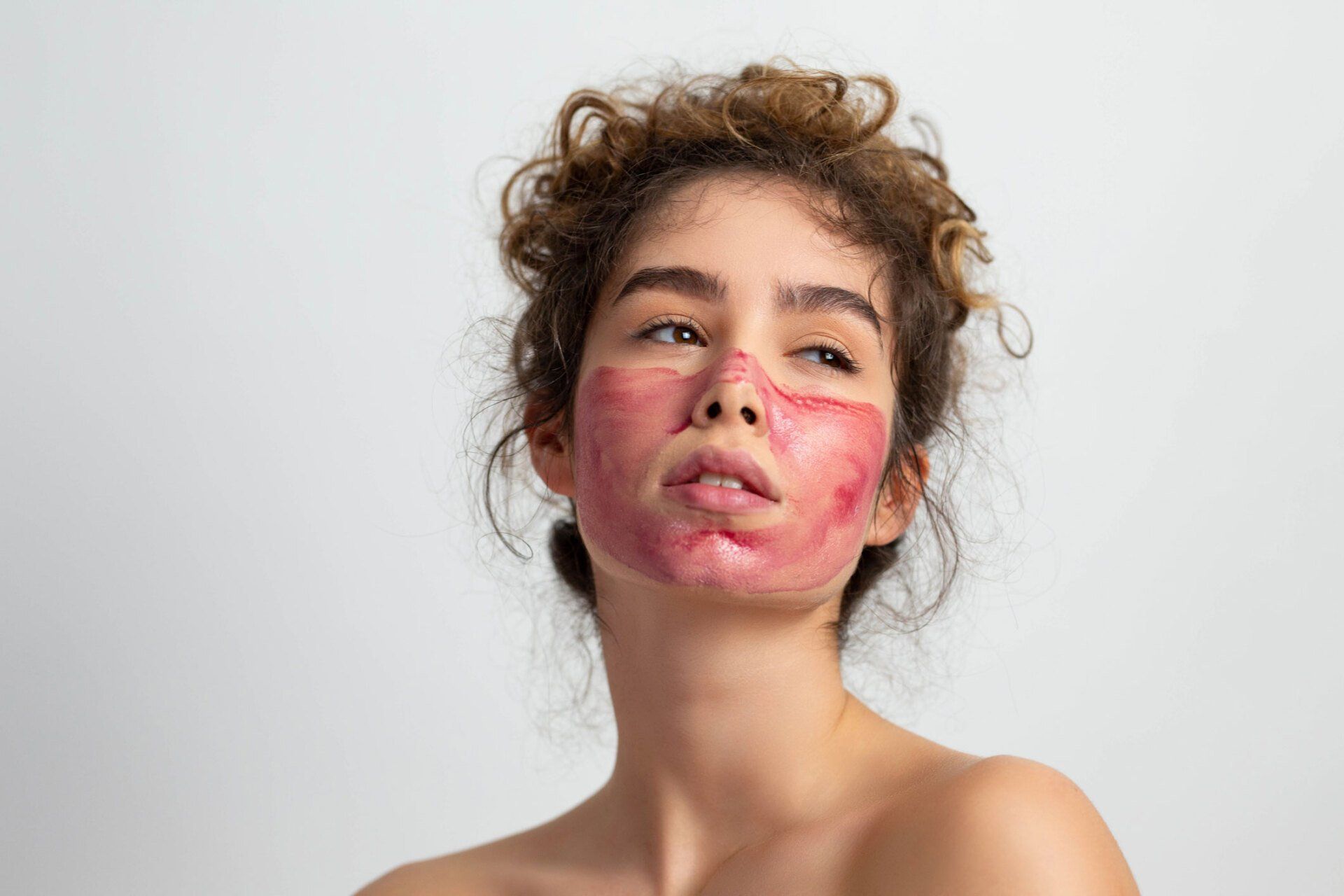 A Beautiful Woman with a Face Mask and Clean Facial Skin — Sydney, NSW — Lulu Cosmetics