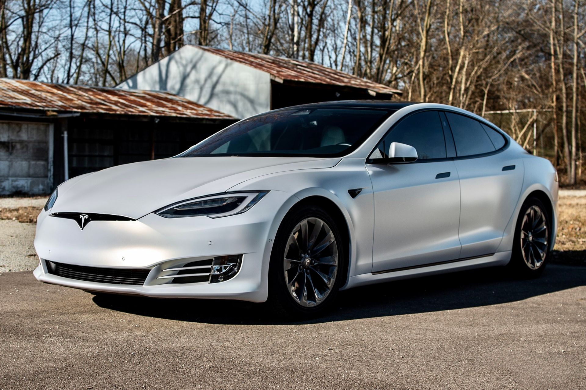 Tesla Vinyl Wrap Front Shot