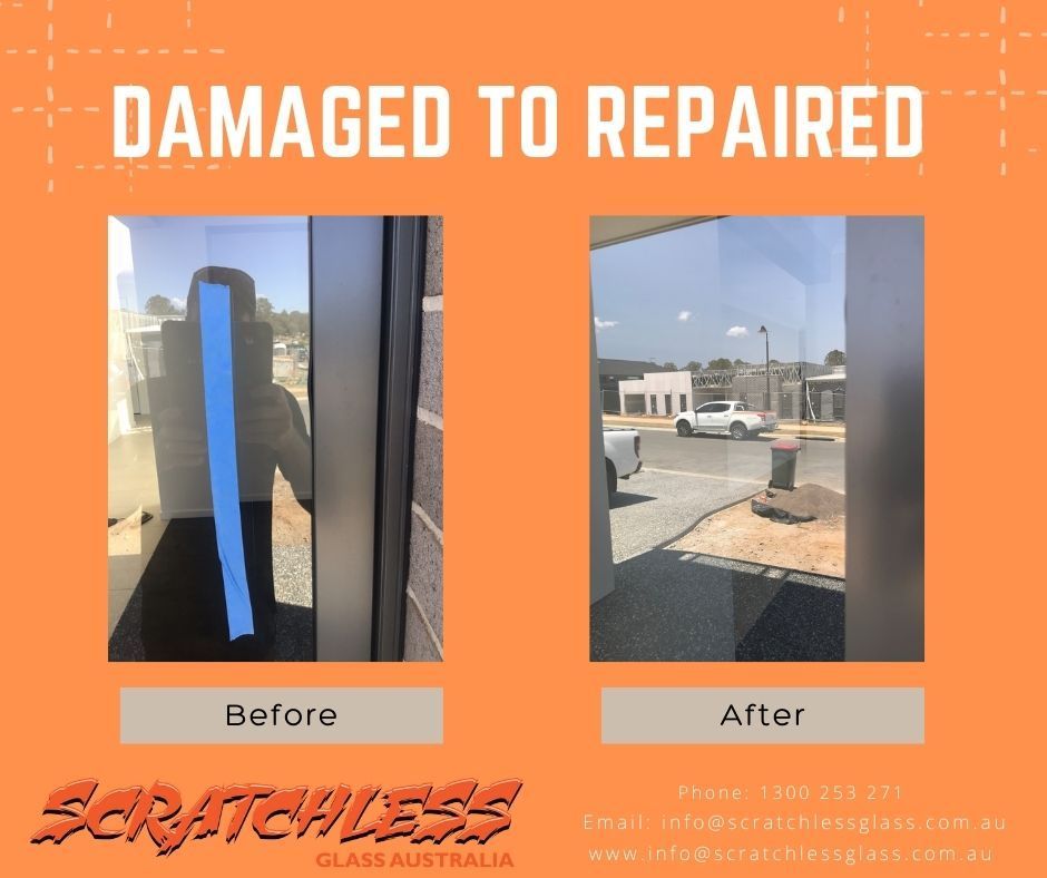 Two Men Wearing Black Shirts Working With Buffing — Scratchless Glass Australia in Maroochydore, QLD