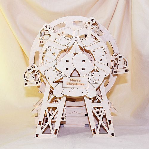 Bi-direction Rotating Ferris wheel musical box- Christmas pattern 