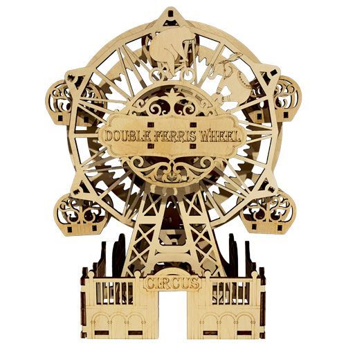 Bi-direction Rotating Ferris wheel musical box- Circus pattern 