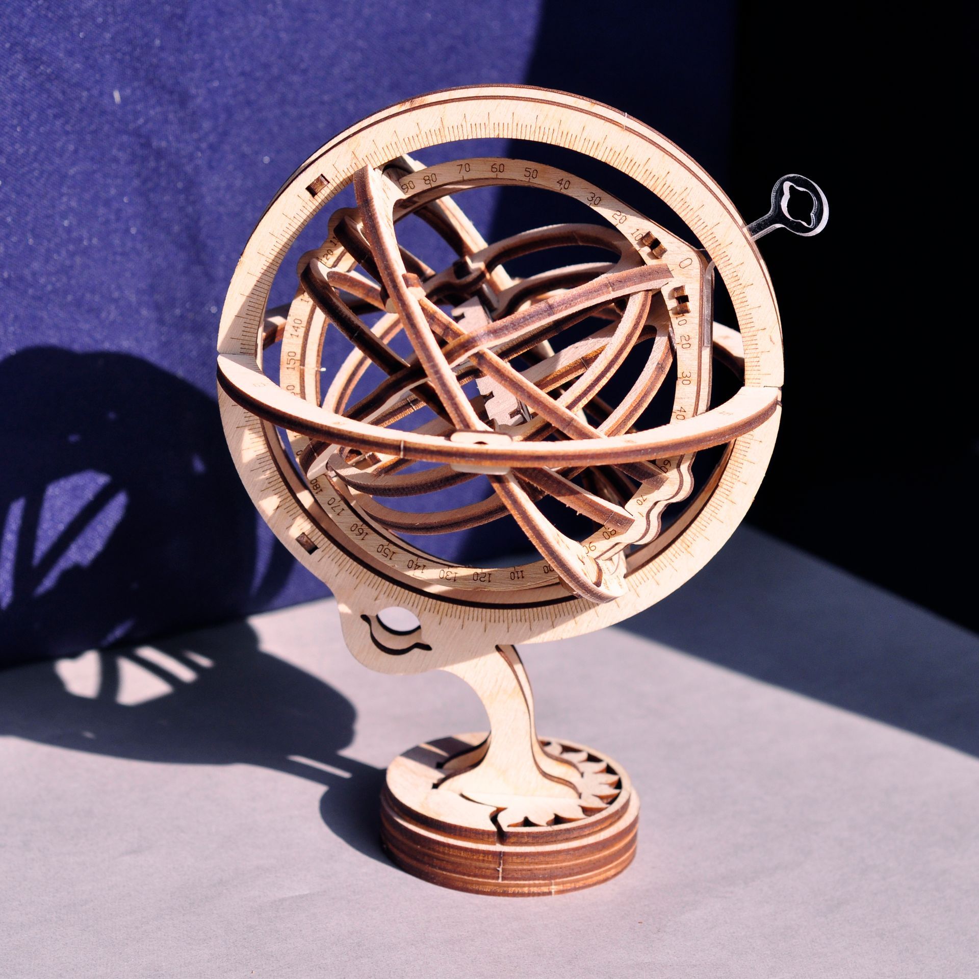 Armillary Sphere | Natural Wood