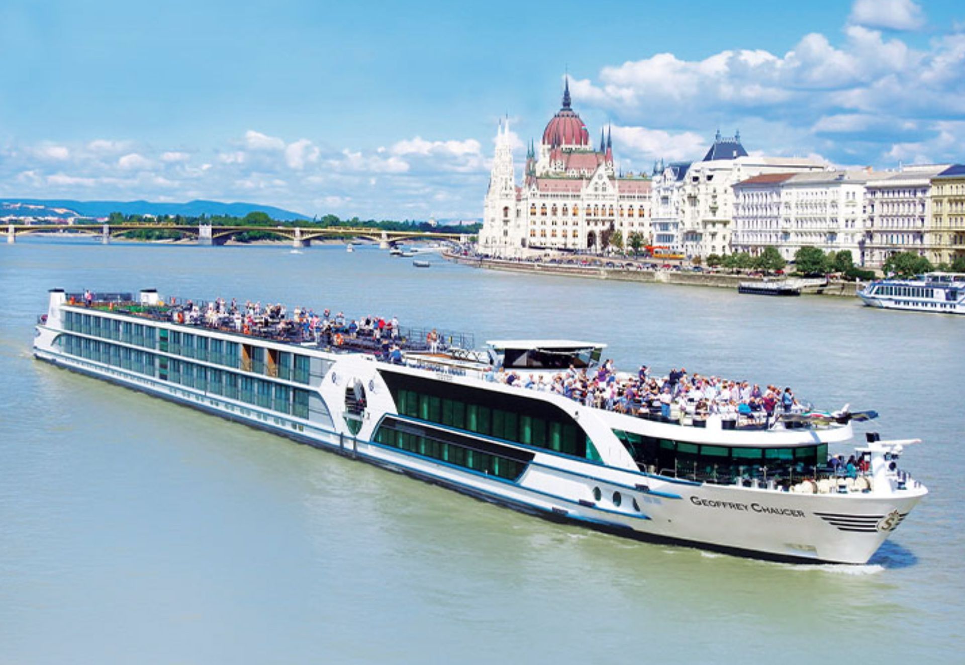 Cruise ship on a river