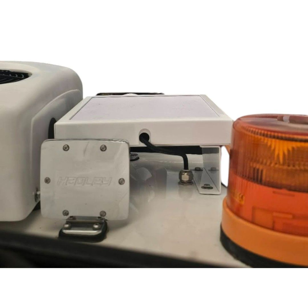 White Electronic Equipment, Including A Solar Panel — Bigdog Welding and Fabrication Pty Ltd In Currajong, QLD