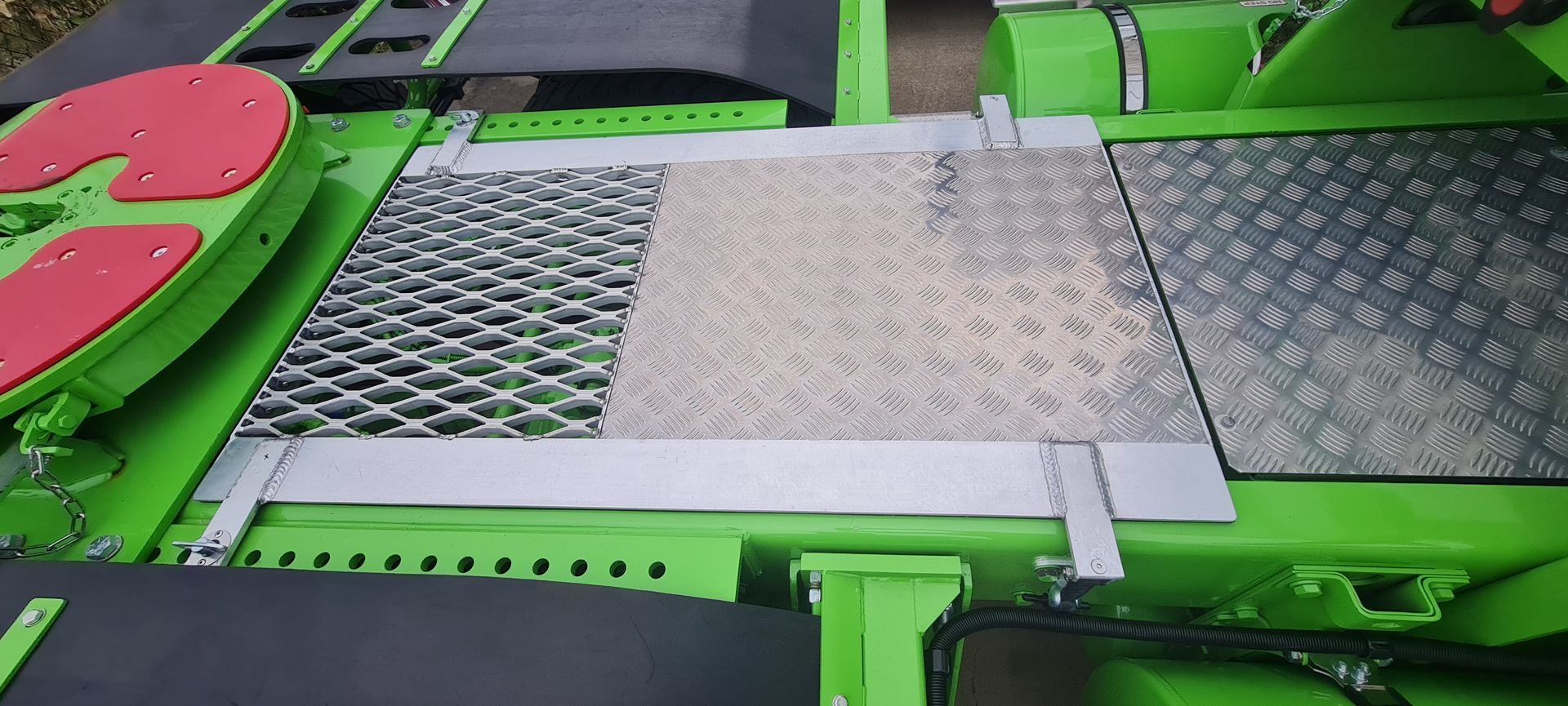 Close-up Of A Trailer Platform With Green Metal Frame — Bigdog Welding and Fabrication Pty Ltd In Currajong, QLD