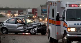 wrecked car