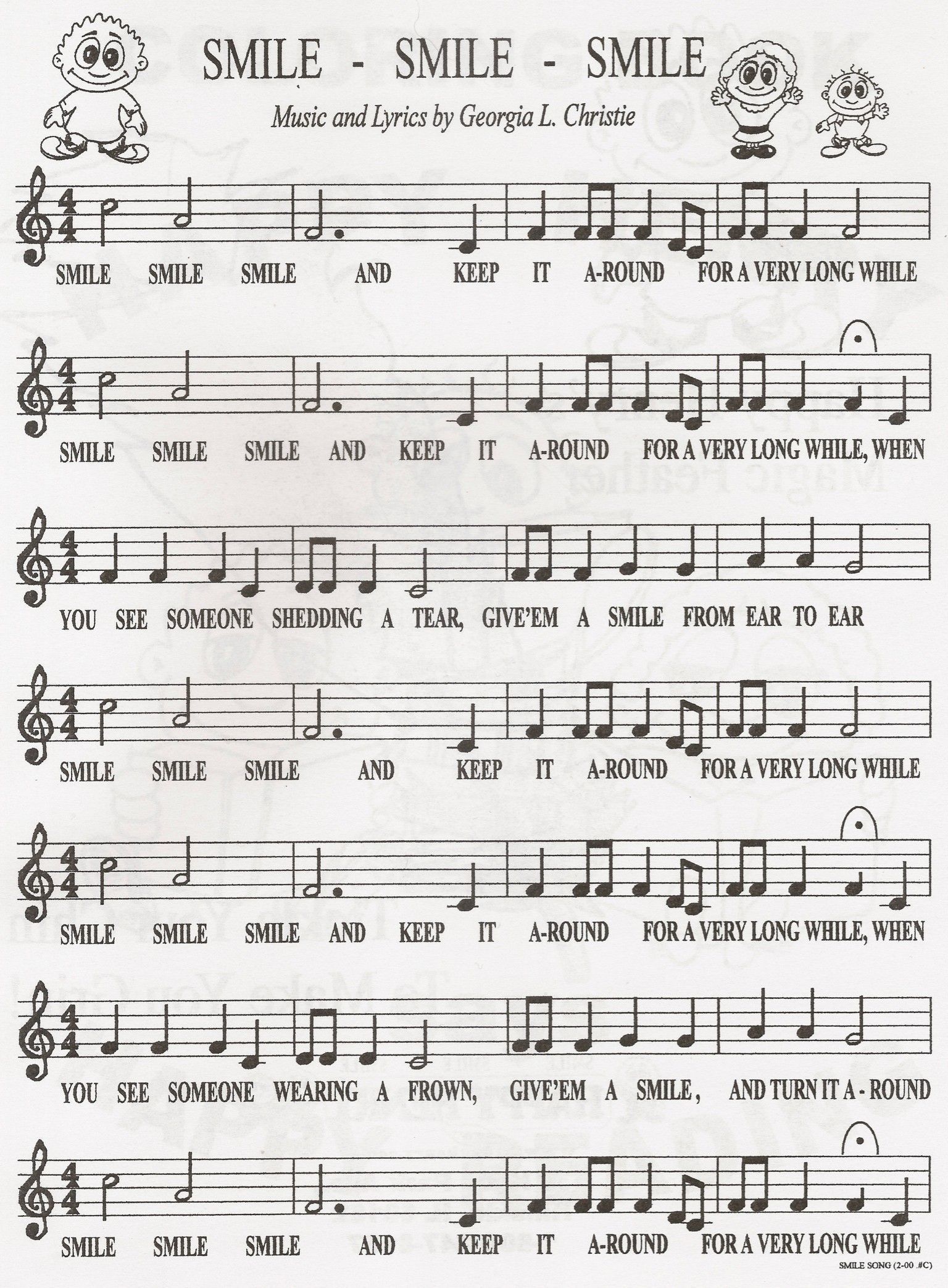 Sheet music for the song