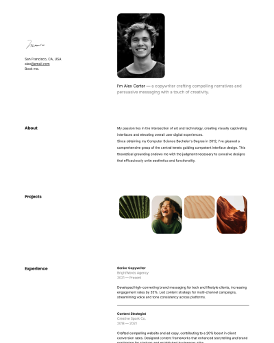 A landing page that says build a landing page that converts
