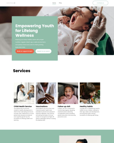 A landing page that says build a landing page that converts