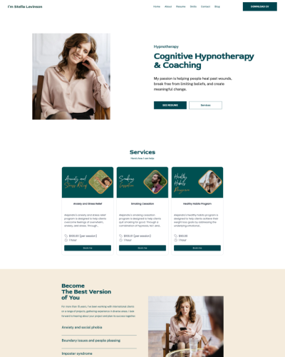 A landing page that says build a landing page that converts