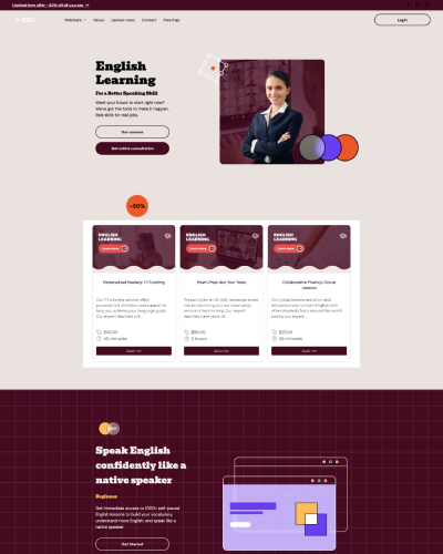 A landing page that says build a landing page that converts