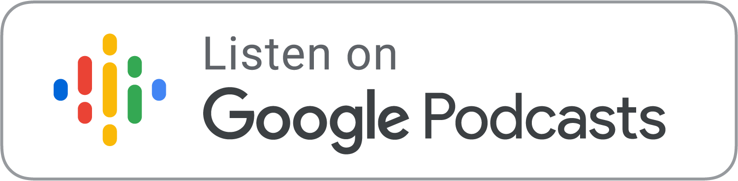 A button that says listen on google podcasts on a white background.