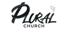 Plural Church logo in black script with a dove icon on a white background