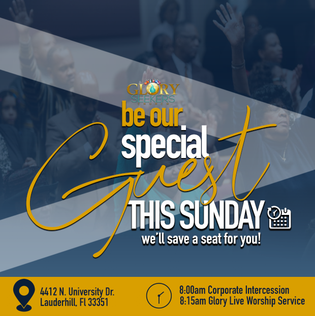 Be our Special Guest this Sunday