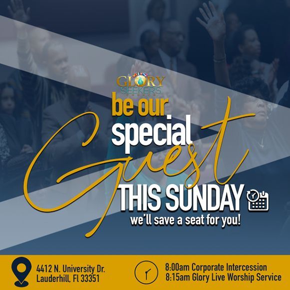 Be our Special Guest this Sunday