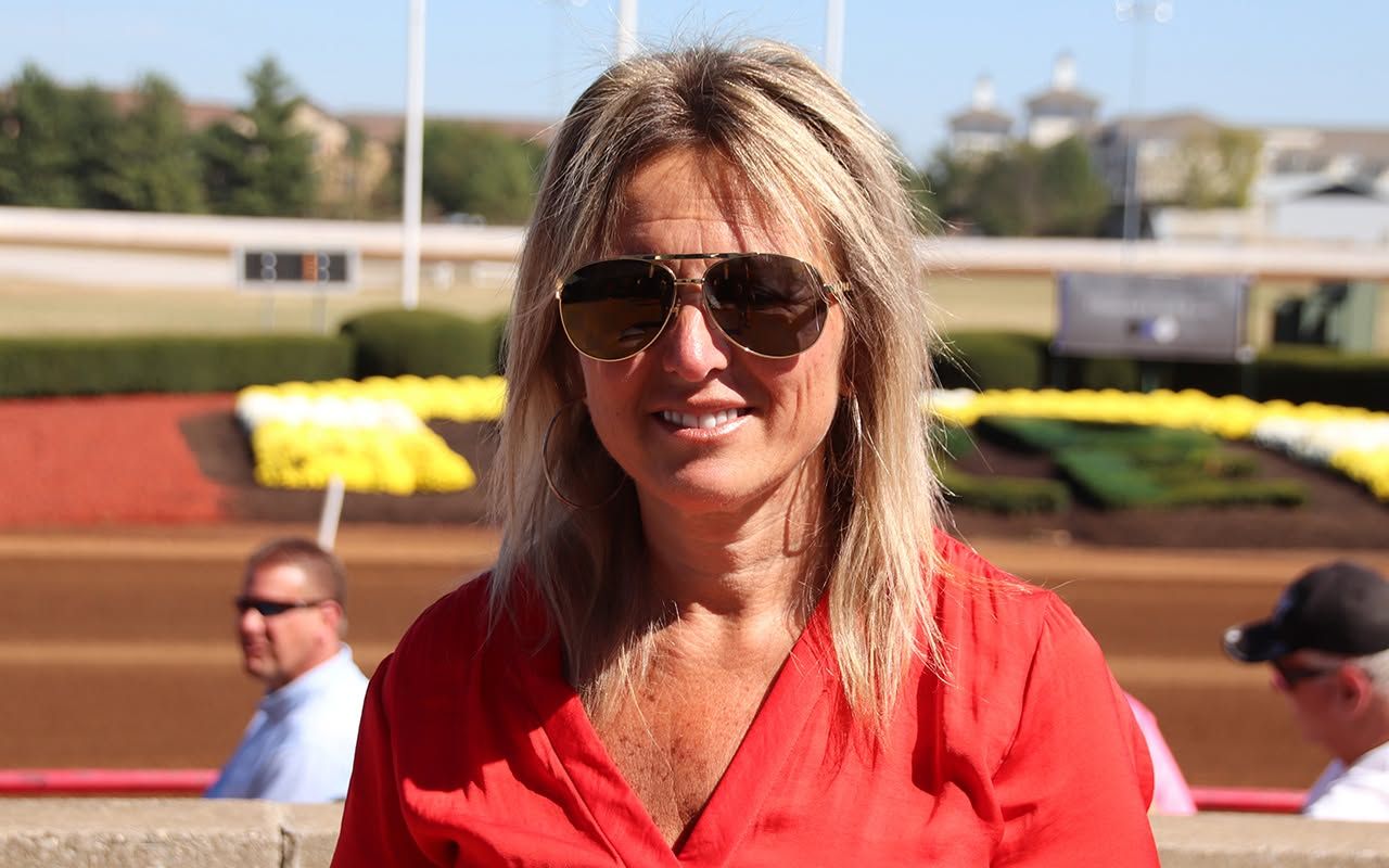 Dr. Bridgette Jablonsky at the racetrack