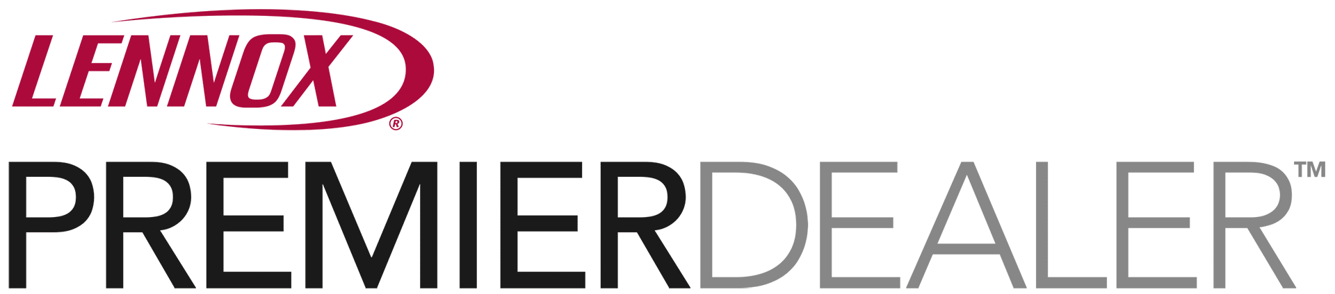 Lennox Premier Dealer logo in red, black, and gray text on a white background