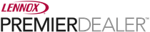 Lennox Premier Dealer logo in red, black, and gray text on a white background