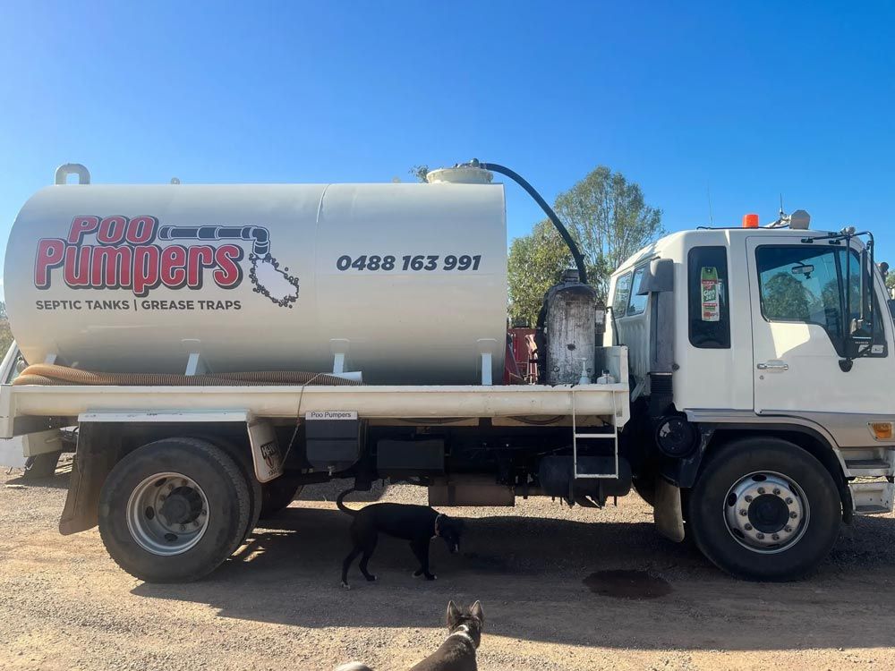 Side View Of A Septic Tank Truck — Gympie Poo Pumpers in Chatsworth, QLD