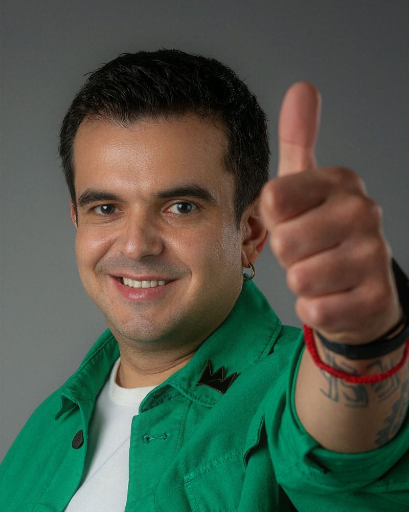 JC con el pulgar arriba