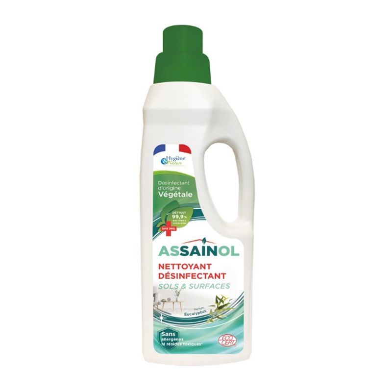 法國 ASSAINOL 愛潔諾 有機乳酸地板和家用清潔劑 - 尤加利香 1.0L