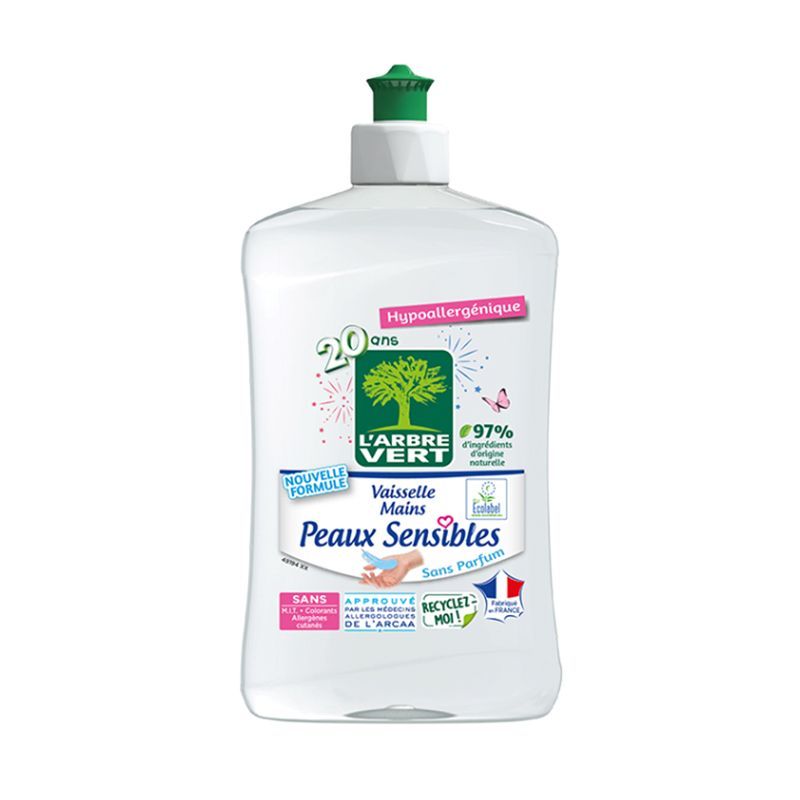 法國 L'ARBRE VERT 綠活維 濃縮洗碗精 - 敏感肌 500ML