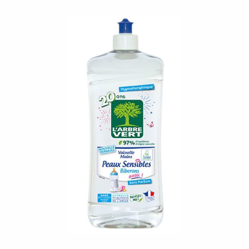 法國L'ARBRE VERT綠活維 濃縮洗碗精 - 敏肌專用(兒童餐具專用) 750ML