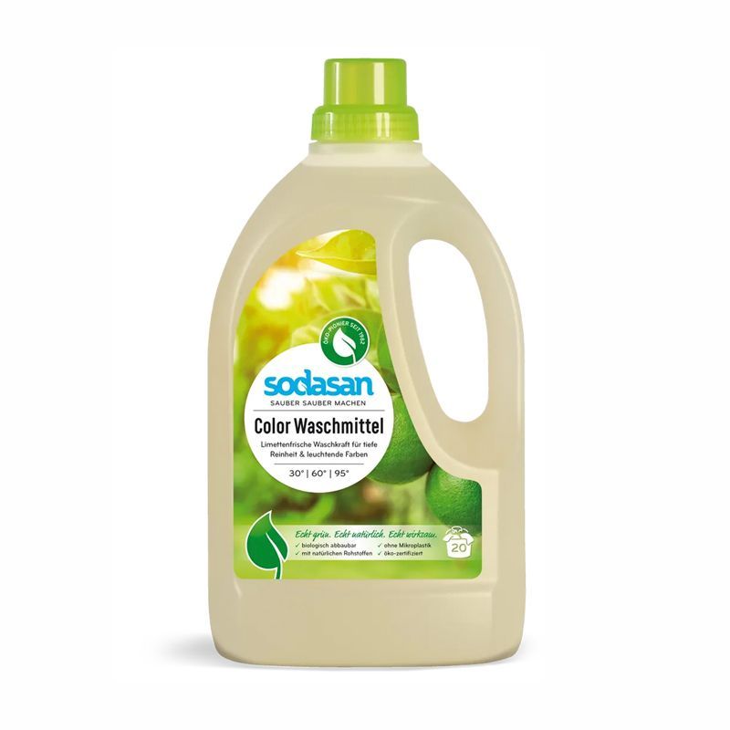德國 SODASAN 蘇達桑 亮彩萊姆洗衣精 1.5L