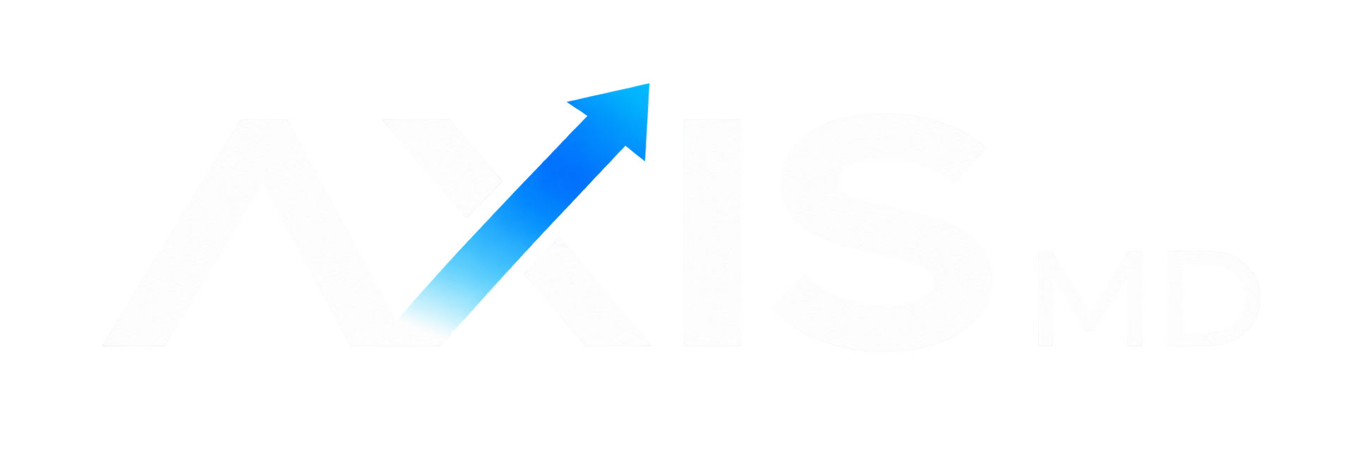 Blue upward-right arrow icon on a white background