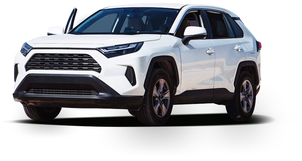 White SUV with car door open | CARma Auto Care