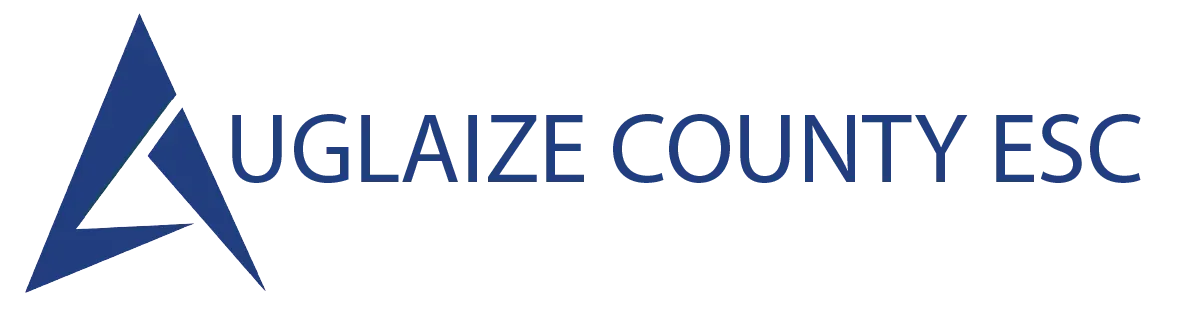 Auglaize County ESC logo with blue stylized A and black text