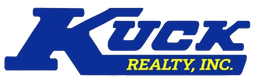 Kuck Realty, Inc. logo in blue and yellow italic text