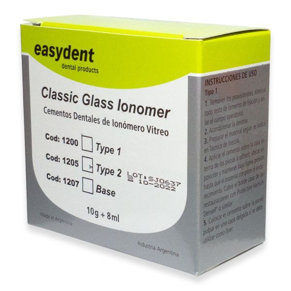 Caja de cemento dental de ionómero de vidrio clásico “easydent”