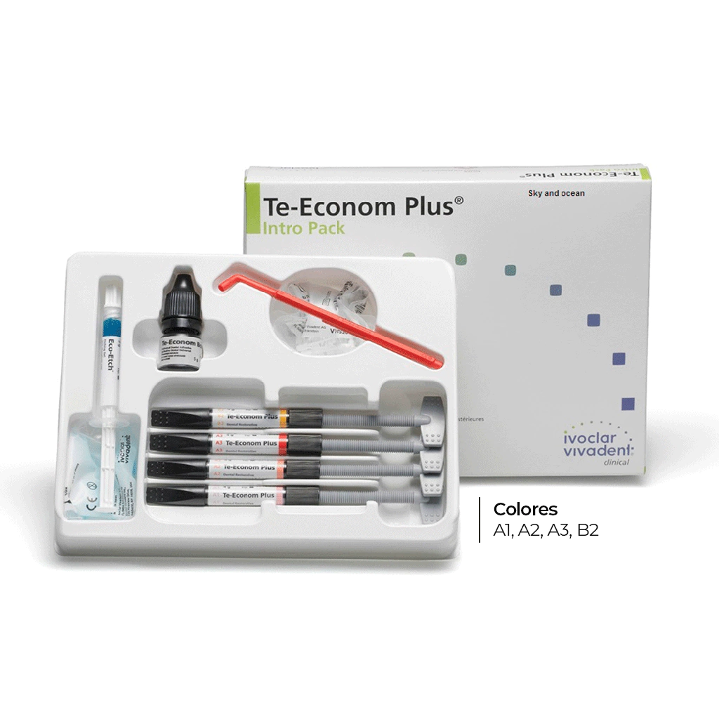 Kit de composite dental etiquetado como 