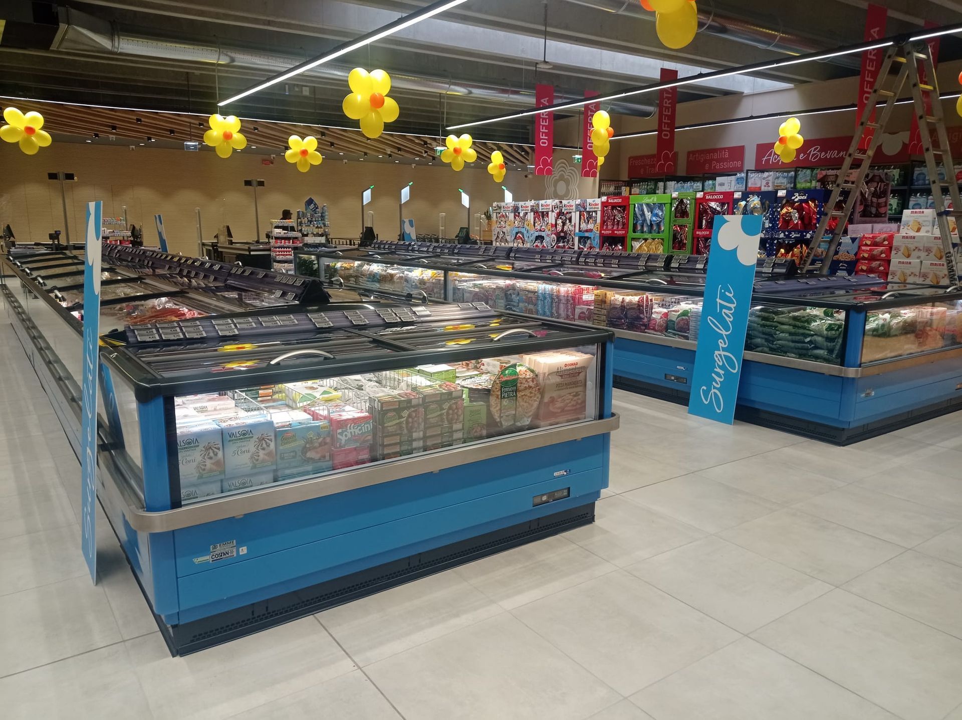 Pozzetti refrigerati Supermercato Conad Salerno