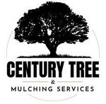 Black tree logo with &ldquo;CENTURY TREE & MULCHING SERVICES&rdquo; text on a white background